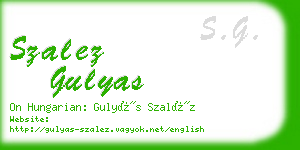 szalez gulyas business card